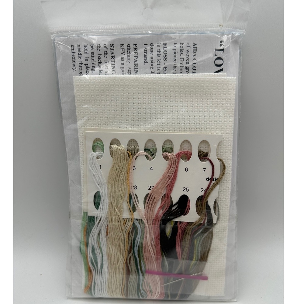 Janlynn Needlecraft Counted Cross Stitch Kit‎ Love Is 10"x10" New Sealed NOS - Picture 3 of 3
